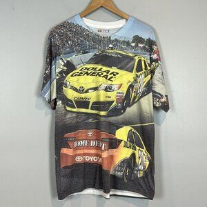 Nascar All Over Print T-Shirt Matt Kenseth Home Depot Dollar General Size Large
